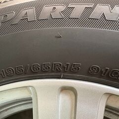 ブリヂストン アイス パートナー2 195/65R15 Euro Speedホイール4本セット(2020製/中古)の画像