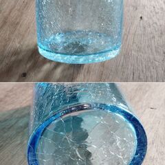 花瓶 ブルー フラワーベース 花入れ 花生け /HJ-0556 2Fの画像