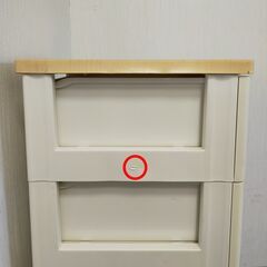 △ IRIS OHYAMA アイリスオーヤマ チェスト 衣類収納 キズ、剥がれ、日焼けあり 現状渡しの画像