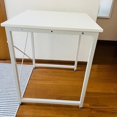 【久留米より*無料】パソコンデスク 　ワークデスク　机　プリンター台　ホワイト　の画像