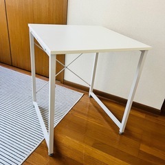 【久留米より*無料】パソコンデスク 　ワークデスク　机　プリンター台　ホワイト　の画像