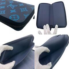 ルイヴィトン LOUIS VUITTON 長財布 モノグラムシャドウ ジッピーウォレット ヴェルティカル M82322 ブルーの画像