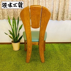 ✅ 浜本工芸 / HAMAMOTO チェア　椅子 合皮 楢無垢 カントリー ナチュラル 国産家具 ３脚の画像