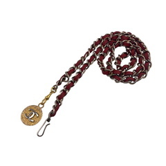 シャネル CHANEL ベルト ココマーク チェーンベルト 1982 ヴィンテージ レッド系の画像