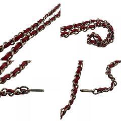 シャネル CHANEL ベルト ココマーク チェーンベルト 1982 ヴィンテージ レッド系の画像