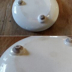 水盤 花生け 花入れ 花器 陶器 白 /HJ-0558 2Fの画像