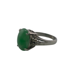 リング・指輪 翡翠 7.7g D81.8 刻印あり グリーンの画像