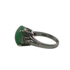 リング・指輪 翡翠 7.7g D81.8 刻印あり グリーンの画像