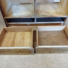 木製 本立て ブックスタンド 引き出し付き 卓上本棚 レトロ /HJ-0559 2Fの画像