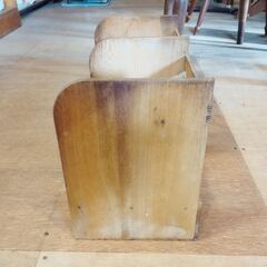 木製 本立て ブックスタンド 引き出し付き 卓上本棚 レトロ /HJ-0559 2Fの画像