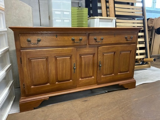 【お取り置き中】木製カウンター　キッチン収納　食器棚　商品番号14787