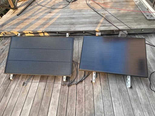 ソーラーパネル100W　２枚　架台付き