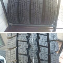 美品【ダイハツ軽用アトレーRS】スタットレスタイヤ+純正アルミホイールセット　4本　　未使用　の画像