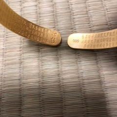 【遺品整理】　999 刻印　バングル   26g アクセサリー　ブレスレットの画像