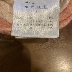 110〜120サイズ パーカー の画像