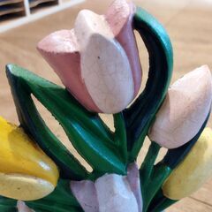 ドアストッパー チューリップ オブジェ 置物 花束型 チューリップブーケ /HJ-0560 2Fの画像
