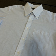 ★未使用品★ストライプ ボタンダウンシャツ ブルー Perfect Suit Factoryの画像