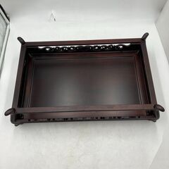 【現状品】台座 木製 花台 インテリア 置物 1点 赤茶の画像