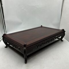 【現状品】台座 木製 花台 インテリア 置物 1点 赤茶の画像