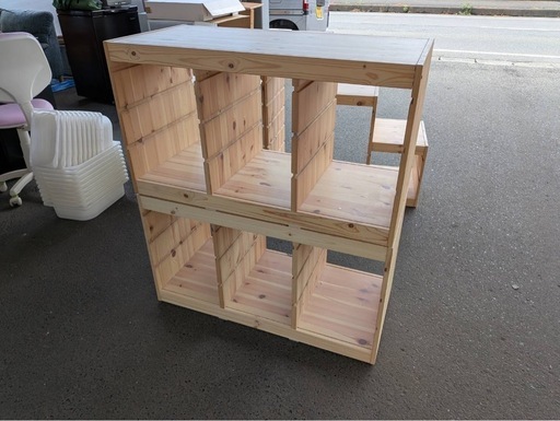 【美品】IKEA TROFAST トロファスト パイン材 収納棚 ボックス付き