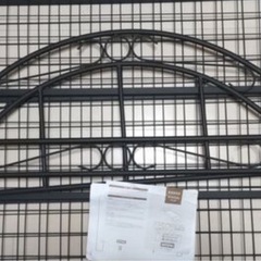 ニトリ　パイプフレーム　ベッド　シングル　黒　姫系の画像