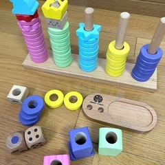 【決まりました】【知育玩具】／RING10リングテン積み木の画像