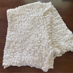 ◉難あり◉IKEA OFELIA ホワイトブランケット130x170cmの画像