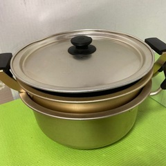 昭和レトロ　アルミ鍋　2個セット　26cmの画像
