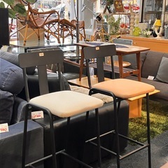 【在庫2脚】　スチールフレームのバースツール　カウンターチェア　アイアンの画像