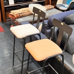 【在庫2脚】　スチールフレームのバースツール　カウンターチェア　アイアンの画像