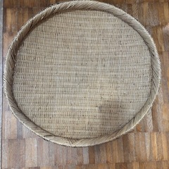 大型　竹　円形ざる 直径約60cmの画像