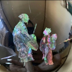 漆器花瓶　螺鈿　木乾の画像