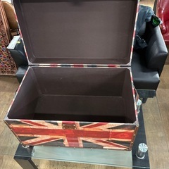 ユニオンジャック柄　トランク・収納ボックス　２つセットの画像