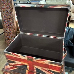 ユニオンジャック柄　トランク・収納ボックス　２つセットの画像