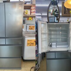 ※即 パナソニック Panasonic ノンフロン冷凍冷蔵庫 483L NR-F486MEX-S 2021年製 6ドア ステンレスシルバー 自動製氷★買取帝国 朝霞店 配達可能の画像