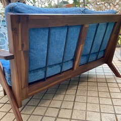 unico スウェラデニム2人掛けソファの画像