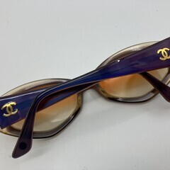 CHANEL シャネル 5021 C607 サングラス グラデーション ブラウン × パープル ゴールドココ 正規品の画像