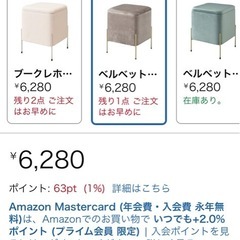 スツール 収納 ベルベッド ベロア 37×37×47cm　正方形 脚付き の画像