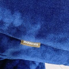 こたつ布団　毛布　ネイビーの画像