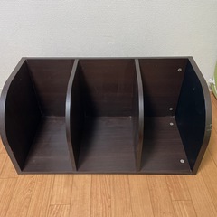 木製　3段ラック　ブラウンの画像