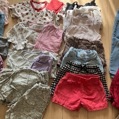 1着100円以下★　女の子　夏物子供服　100cm    32点まとめ売りの画像