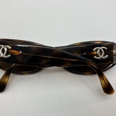 CHANEL シャネル 06920 91235 ココマーク べっ甲調 サングラス 小さめサイズ　ケース付きの画像