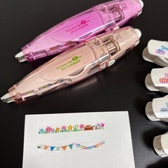 デコテープ本体２個と付け替えテープ５個の画像