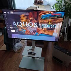 【動画あり】ほぼ新品 2025年製 FPD チューナーレス テレビ 43V型 ＋ほぼ新品 12000円相当首振り可能なテレビスタンド付き 4K Google TV CG43-C2 リモコン付き ユーチューブ NETFLIX アマゾンプライム スマートテレビ 使用感なしの画像