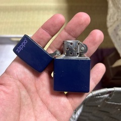 ZIPPO ジッポー ライター ロゴ マット ネイビー の画像