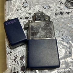 ZIPPO ジッポー ライター ロゴ マット ネイビー の画像