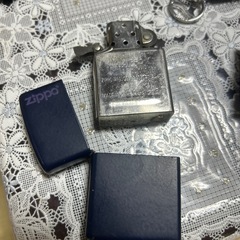 ZIPPO ジッポー ライター ロゴ マット ネイビー の画像