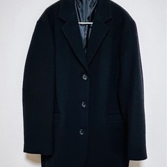 無印良品　婦人　再生ウール混ジャケットコート　ＸＬ　黒の画像