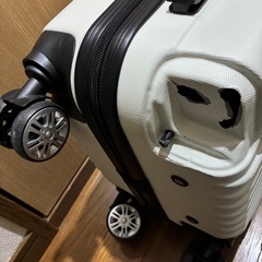 キャリーケースホワイト難あり…の画像