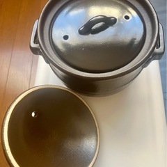 【16日までお値下げ！】きつさこ　萬古焼　2合炊きの画像